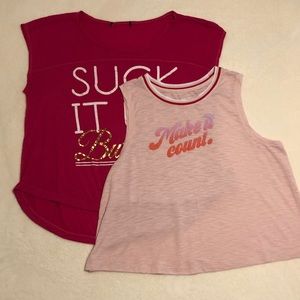 Old Navy XL active tank and XL T-shirt (two tops)